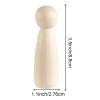 HOIGON 30 PCS 3.5 Inch Wooden Peg Dolls, 90mm Unfinished Angel Girl Wooden Peg Doll People for Crafts, Wedding, Cake Toppers, Painting, Decor view 2