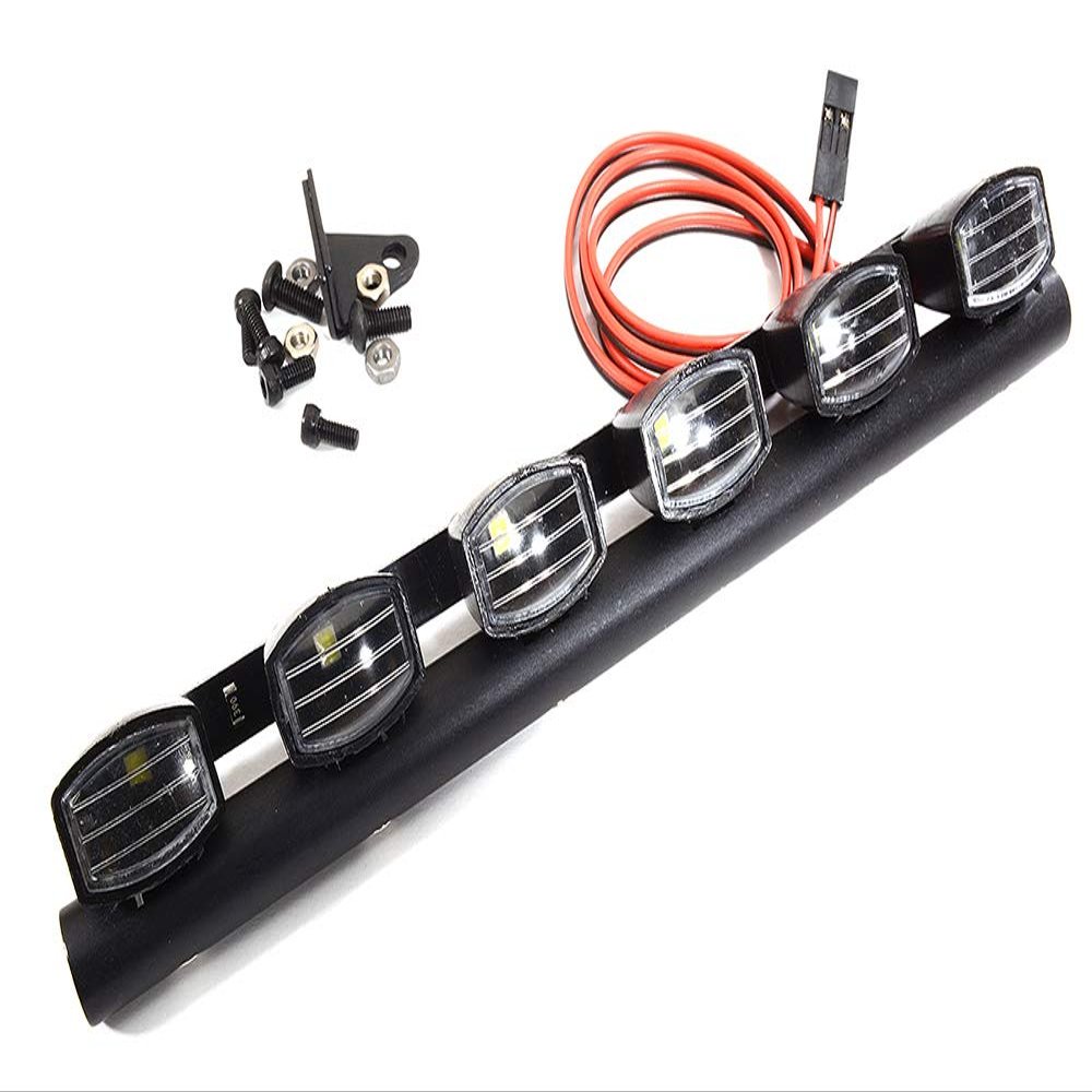 Integy Realistic Roof Top Spot LED (6) Light Set 150mm Wide for 1/10 Off-Road Vehicles