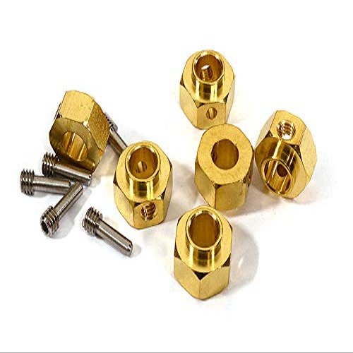 12mm Hex Wheel (6) Hub Brass 8mm Thick for Traxxas TRX-6 Scale & Trail Crawler