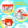 3pc Kids Play Tent for Toddler with Ball Pit+Crawl Tunnel+Castle Tent, Pop Up Children Playhouse for Boys and Girls Gift, Collapsible Baby Play Tent Toy Indoor and Outdoor Games view 3
