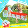3pc Kids Play Tent for Toddler with Ball Pit+Crawl Tunnel+Castle Tent, Pop Up Children Playhouse for Boys and Girls Gift, Collapsible Baby Play Tent Toy Indoor and Outdoor Games view 4