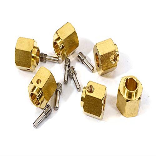 12mm Hex Wheel (6) Hub Brass 12mm Thick for Traxxas TRX-6 Scale & Trail Crawler
