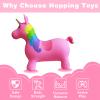 HotMax Unicorn Bouncy Horse Toys for 2 Year Old Girl, Toddlers Bouncing Animals, Ride on Rubber Jumping Toys for Baby Girl or Boy 1st Birthday Gift for 2 3 4 Year Old (Pink Unicorn) view 2