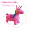 HotMax Unicorn Bouncy Horse Toys for 2 Year Old Girl, Toddlers Bouncing Animals, Ride on Rubber Jumping Toys for Baby Girl or Boy 1st Birthday Gift for 2 3 4 Year Old (Pink Unicorn) view 3
