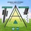 Hapfan 600lbs Heavy Duty Swing Set with 1 Platform Swing, 2 Belt Swings,A Frame Metal Swing Set for Outdoor Backyard view 3