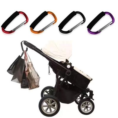 4 Pack Stroller Hooks by BabyGrocery Organizer Hook Bag Clips to Diaper Bags Clothing,Purses,Groceries,Great Hook Set for Mommy When Walking or Shopping- Random Color (5.5")