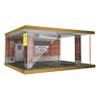 1/24 Scale Die-cast Car Garage Display Case with Clear Acrylic Cover and LED Lighting for 2 Parking Space (Route 66) view 2