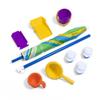 Step2 Waterpark Wonders Two Tier Water Table, Kids Water Activity Sensory Playset with Umbrella, Garden Hose Sprinkler Attachment, 11 Piece Accessories, Outdoor Summer Toy, Ages 18 Months+, Blue view 4