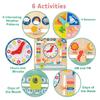 TOOKYLAND Montessori Educational Wooden Learning Toys Kids Daily Calendar My Calendar Clock Wooden Toys Gifts for Toddler Kids Age 3+ view 2