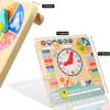 TOOKYLAND Montessori Educational Wooden Learning Toys Kids Daily Calendar My Calendar Clock Wooden Toys Gifts for Toddler Kids Age 3+ view 4