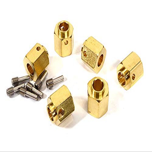 12mm Hex Wheel (6) Hub Brass 13mm Thick for Traxxas TRX-6 Scale & Trail Crawler