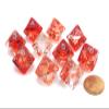 Chessex d10 Dice Set: Nebula Luminary - Red w/Silver (10) view 1
