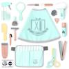 UMU Wooden Kids Hair Salon Playset, Makeup Toy Set, Hair Styling Toys for Girls, Kids Shaving Kit for Boys, Kids Barber Playset, Gifts for 3 4 5 Year Old Girls Boys (18 PCS) view 1
