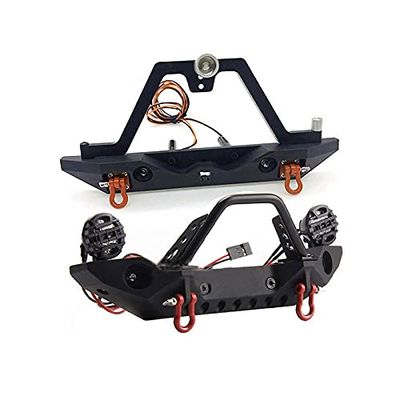 RC Model Realistic 1/10 Front & Rear Bumper w/LED Lights for Traxxas TRX-4 & SCX-10