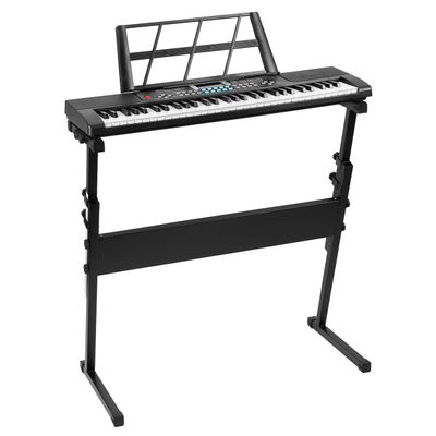 61 Keys Digital Music Electronic Keyboard Electric Musical Piano Instrument Kids Learning Keyboard w/ Stand Microphone For Beginners