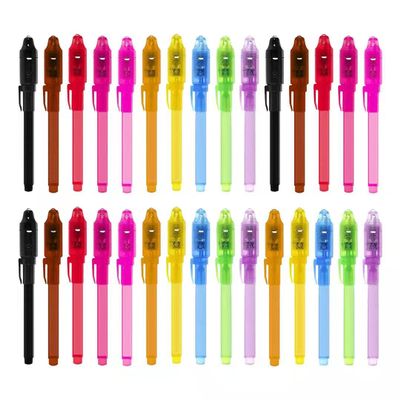 EODVICS Invisible Ink Pens with UV Light for Kids, 30Pcs Magic Spy Pen for Secret Message, Birthday Party, New Year Eve Party, Halloween, Valentine's Day, and Kids Christmas Goodies Bags Toy
