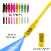 EODVICS Invisible Ink Pens with UV Light for Kids, 30Pcs Magic Spy Pen for Secret Message, Birthday Party, New Year Eve Party, Halloween, Valentine's Day, and Kids Christmas Goodies Bags Toy view 2
