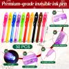 EODVICS Invisible Ink Pens with UV Light for Kids, 30Pcs Magic Spy Pen for Secret Message, Birthday Party, New Year Eve Party, Halloween, Valentine's Day, and Kids Christmas Goodies Bags Toy view 3