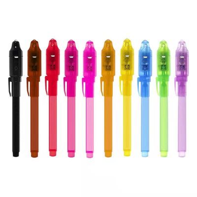 EODVICS Invisible Ink Pens with Light, 10Pcs Magic Spy Pen for Secret Message, Birthday Party, and Kids Halloween Goodies Bags Toy