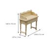 Dollhouse Desk Black Vanity Stool Girl Dresser Kid Furniture Mini Desk Model Desk Vanity Mini Toy Wooden Desk Mini House Table Desk Crafts Mini Desk Figurine Child Decorations view 2