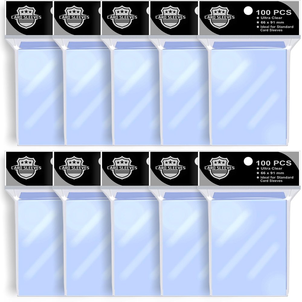1000PS Penny Trading Card Sleeves for Board Game,Standard Size 66 * 91mm,Hold Perfect for Baseball,Football,Magic,Yugioh Card Sleeves