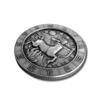 1 Troy oz .999 Fine Silver Sagittarius Zodiac Round with Antique Finish in Display Box view 4