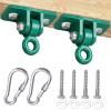 BETOOLL Swing Set Brackets(1set) and Swing Bracket Middle(1set) and Swing Hangers(2pairs-Green) view 4