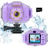 Agoigo Kids Waterproof Camera - Children Underwater HD Video Digital Camcorder, Portable Travel Toy for Toddler - Ideal Christmas Birthday Gifts for Boys Girls Age 3-12 with 32GB Card (Purple) view 1