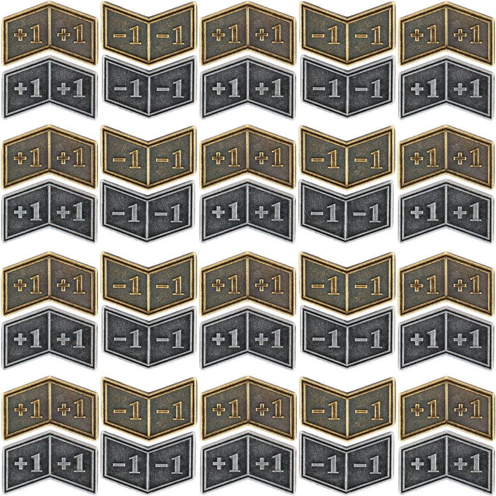 40 PCS Metal Buff MTG Counters Tokens Plus +1/+1 Life Token Dice Counters for MTG Magic Card Gaming Accessories