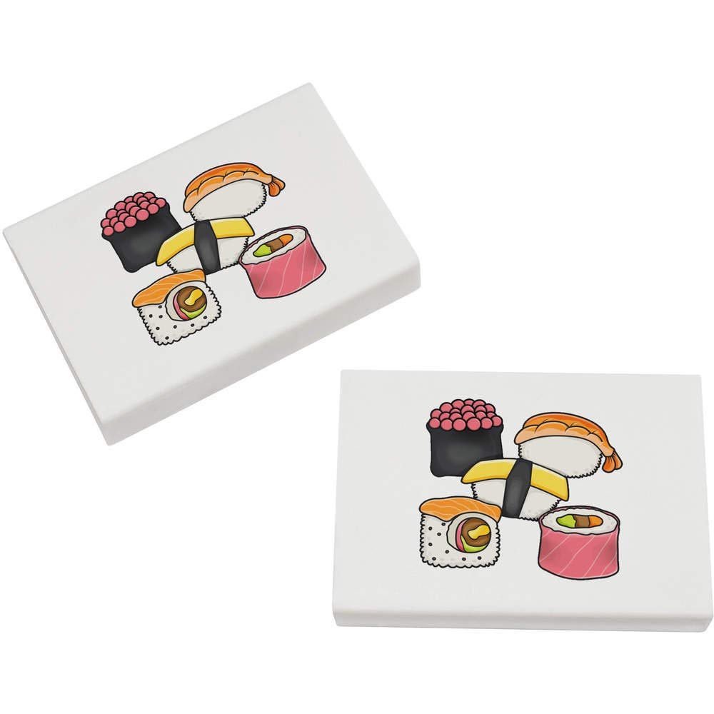 Azeeda 2 x 45mm 'Sushi Selection' Erasers/Rubbers (ER00026922)