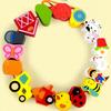 Lacing Farm Toy Wooden Block Set, Early Educational Toys String & Lacing Beads Games for Toddlers Kids Farm Animal Learning Play Set (16 Pieces) view 2