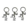 Baby Boy 24x13mm Key Chain Keychain Jewelry Stork Baby Girl Pacifier Teether Pendant Tibetan Finding Jewelry For Bracelet (#1 keyring 3pcs) view 1