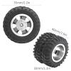 Alomejor RC Rear Tires, Lightweight Aluminum Alloy Hub, Rubber Wheels, 55mm Diameter, 1/10 RC Truck, for Off-Road Racing, Daily Use, and Custom view 3