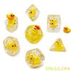 BESCON DICE YellowDuck RPG Dice Set of 7, Novelty Yellow Duck Polyhedral Game Dice Set view 2