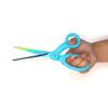 Yoobi Scissors, Comfort Grip, 8" Scissors All Purpose, Straight Stainless Steel Blade, School and Office Supplies, Light Blue Handle and Blue Oil Slick Design view 4