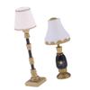Yiju 1:12 Dollhouse Miniature Furniture 2 Pieces White Lampshade Floor Lamp view 1