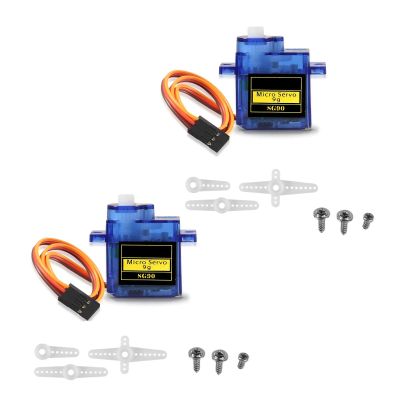 SIPYTOPF 2 Pack SG90 Micro Servo Motor Mini Servo SG90 9g Servo Kit for RC Helicopter Airplane Car Boat Robot Arm/Hand/Walking/Servo Door Lock Control with Cable