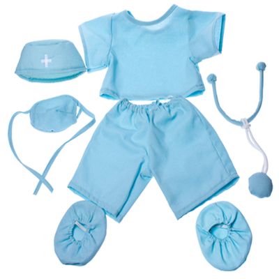 Teddy Mountain Doctor Scrubs Teddy Bear Clothes Fits Most 15"-16" Build-A-Bear and Make Your Own Stuffed Animals