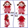 Hopearl Talking Singing Doll Repeats What You Say Girl Walking Electric Interactive Animated Toy Speaking Plush Buddy Gifts for Toddlers, Red, 8'' view 3