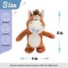 Hopearl Talking Singing Donkey Repeats What You Say Walking Electric Interactive Animated Toy Speaking Plush Buddy Gifts for Toddlers, 8'' view 2