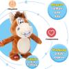 Hopearl Talking Singing Donkey Repeats What You Say Walking Electric Interactive Animated Toy Speaking Plush Buddy Gifts for Toddlers, 8'' view 4