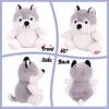 Hopearl Talking Husky Repeats What You Say Shaking Head Electric Interactive Animated Toy Speaking Plush Buddy Birthday Festival for Toddlers, 7.5'' view 3