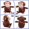Hopearl Talking Monkey Repeats What You Say Nodding Electric Interactive Animated Toy Speaking Plush Buddy Birthday Festival for Toddlers, 6.5'' view 3