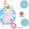 Hopearl Talking Unicorn Repeats What You Say Nodding Electric Interactive Animated Toy Speaking Plush Buddy Birthday Festival for Toddlers, 7.5'' view 4
