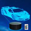 Ammonite Race Car Gifts,3D Car Lamp with Remote Control 16 Colors Changing and Timing Function, Party Supplies Holiday Xmas Birthday Gifts for Kids Child Teen view 1