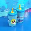 Zak Designs 15oz Baby Shark Kelso Tumbler Set, Leak-Proof Screw-On Lid with Straw Made of Durable Plastic and Silicone, Perfect Bundle for Kids (2pcs Set) view 2