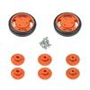 Robotistan - 50x11 mm Orange Color Snap-on Wheel Set - Designed for Robotic Projects view 2