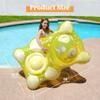 SLOOSH 60" Inflatable Gummy Bear Pool Floats - Fun Floaties Swimming Pool Float Toys Party Decorations, Beach Vacation Essentials Lounge Water Raft Cute Birthday Party Decor view 4