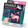 Crocodile Creek Unicorn Sparkle Scratch Art for Kids - 16-Sheet Scratch Art Set with 10 Themed Sheets, 5 Blank Sheets, Stencil, and Stylus - Thoughtful Stocking Stuffers, Gifts, Art Supplies for Kids view 1