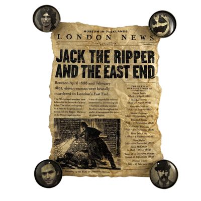 Asylum Zone Vintage Serial Killer Newspaper with Magnets Jeffrey Dahmer Ted Bundy Charles Manson John Wayne Gacy, Small